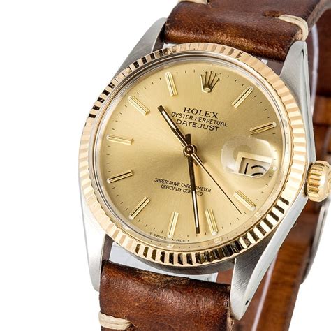 rolex datejust replacement leather band